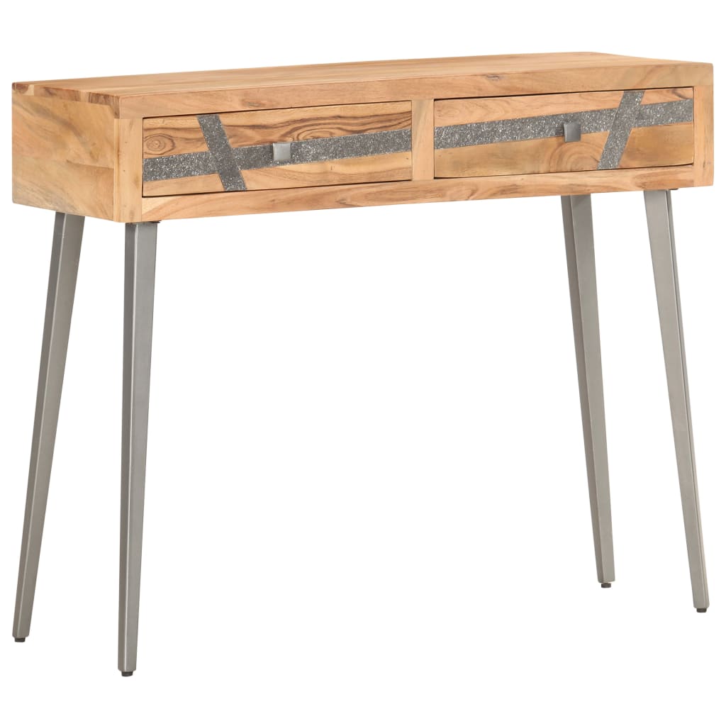 Mesa consola 90x30x75 cm madeira de acácia maciça