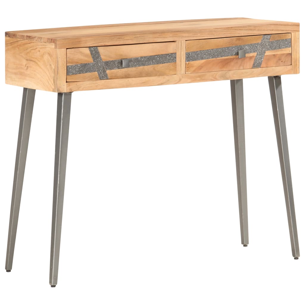 Mesa consola 90x30x75 cm madeira de acácia maciça
