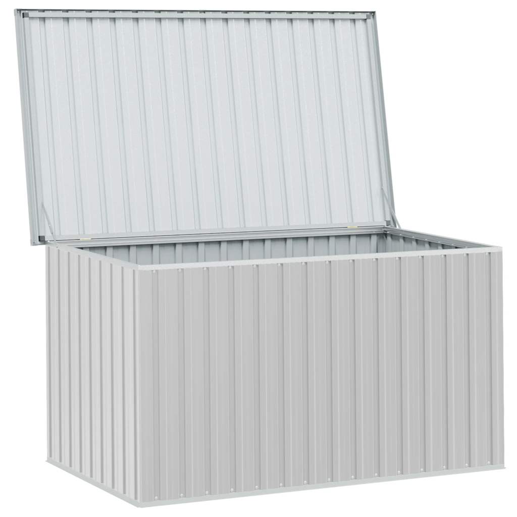Caixa de arrumação para jardim 171x99x93 cm cinzento