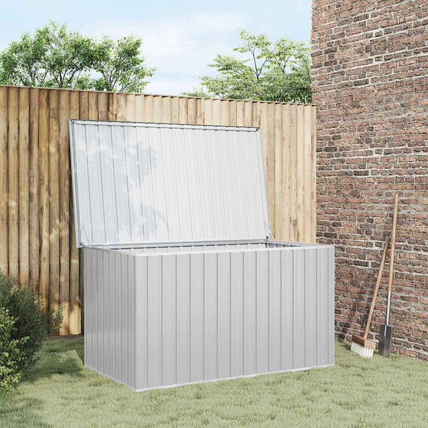 Caixa de arrumação para jardim 171x99x93 cm cinzento
