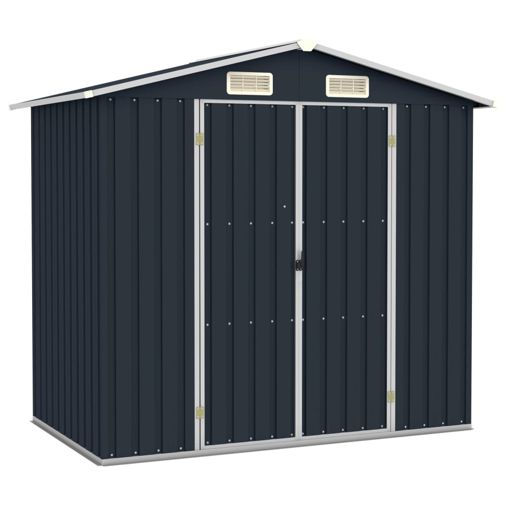 Abrigo de jardim 205x129x183 cm aço galvanizado antracite
