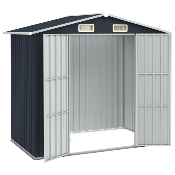 Abrigo de jardim 205x129x183 cm aço galvanizado antracite