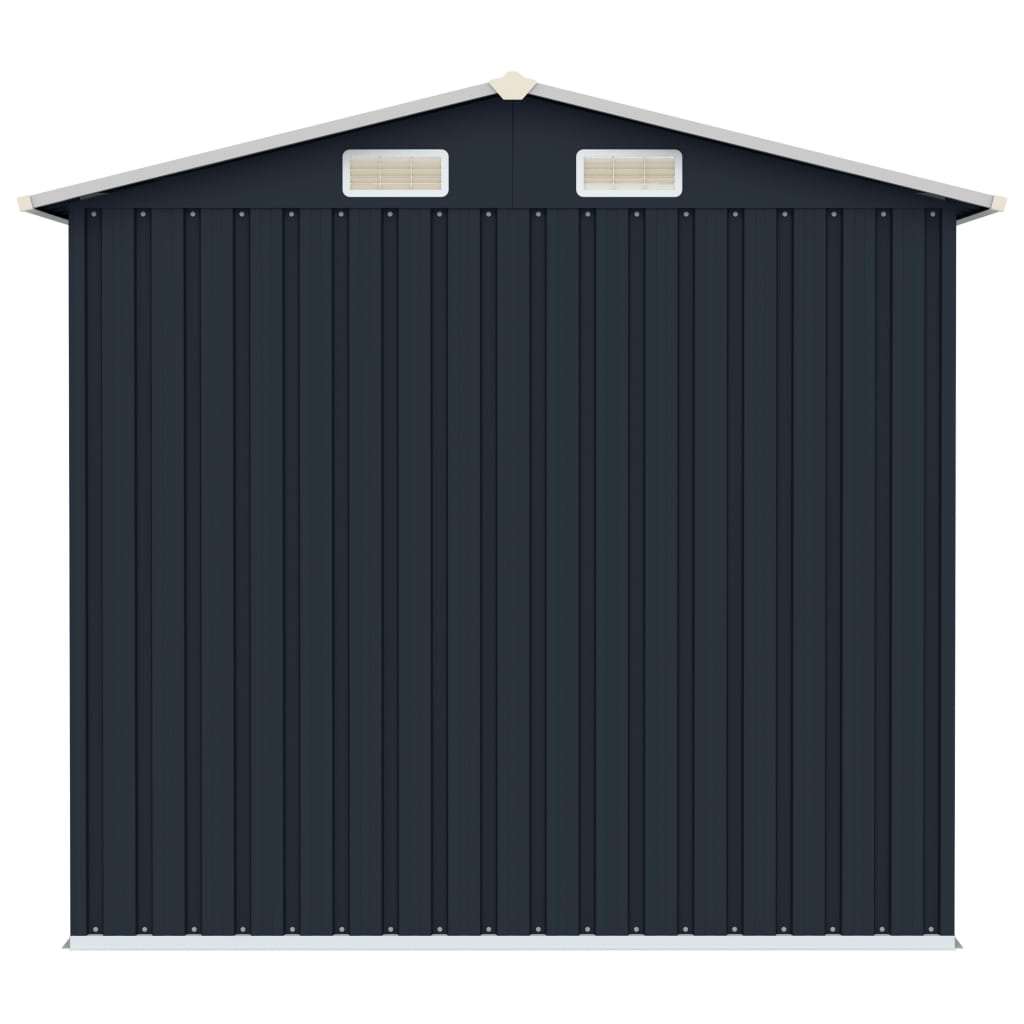 Abrigo de jardim 205x129x183 cm aço galvanizado antracite