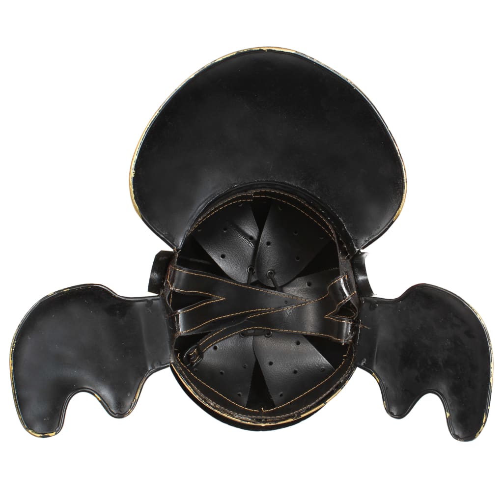 Capacete de soldado romano réplica LARP aço prateado