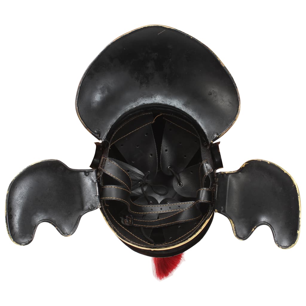 Capacete de soldado romano réplica LARP aço prateado
