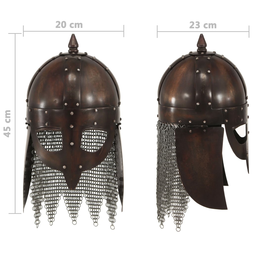 Capacete soldado Viking réplica LARP aço cobre