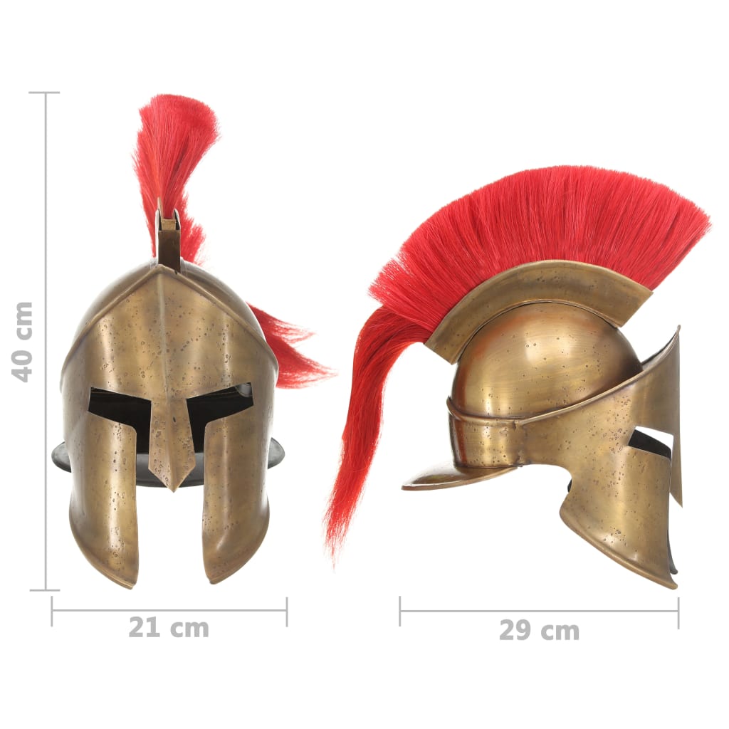 Capacete de soldado grego réplica LARP aço bronze