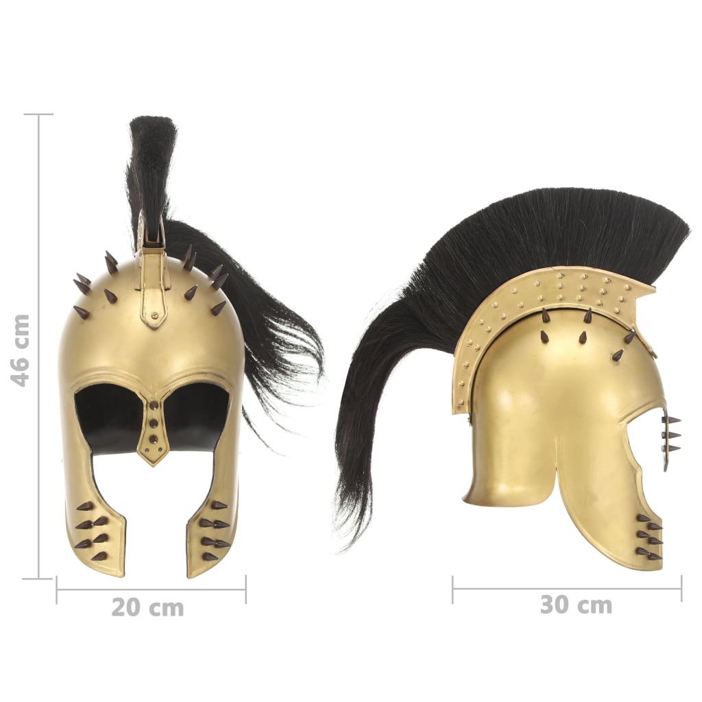 Capacete de soldado grego réplica LARP aço bronze