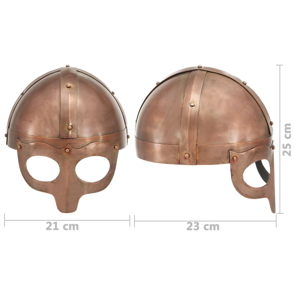 Capacete soldado viking réplica LARP aço cobre