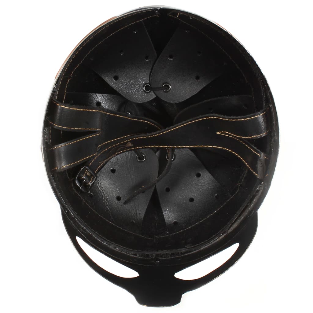 Capacete soldado viking réplica LARP aço prateado