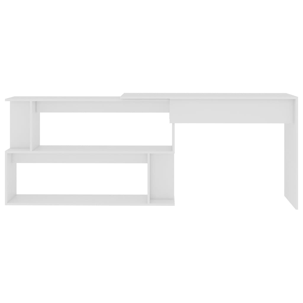 Secretária de canto 200x50x76 cm derivados de madeira branco