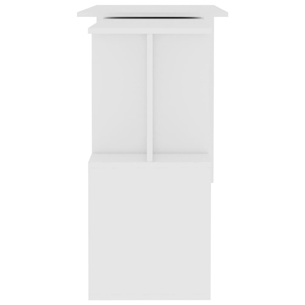 Secretária de canto 200x50x76 cm derivados de madeira branco