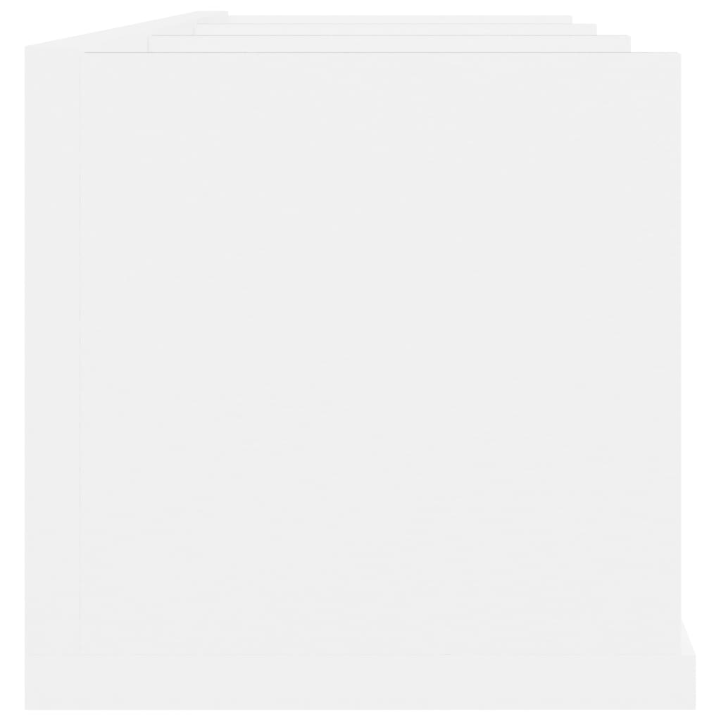 Prateleira de parede para CD derivados de madeira branco