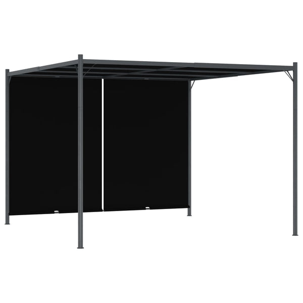 Pérgola de jardim com teto retrátil 3x3 m antracite