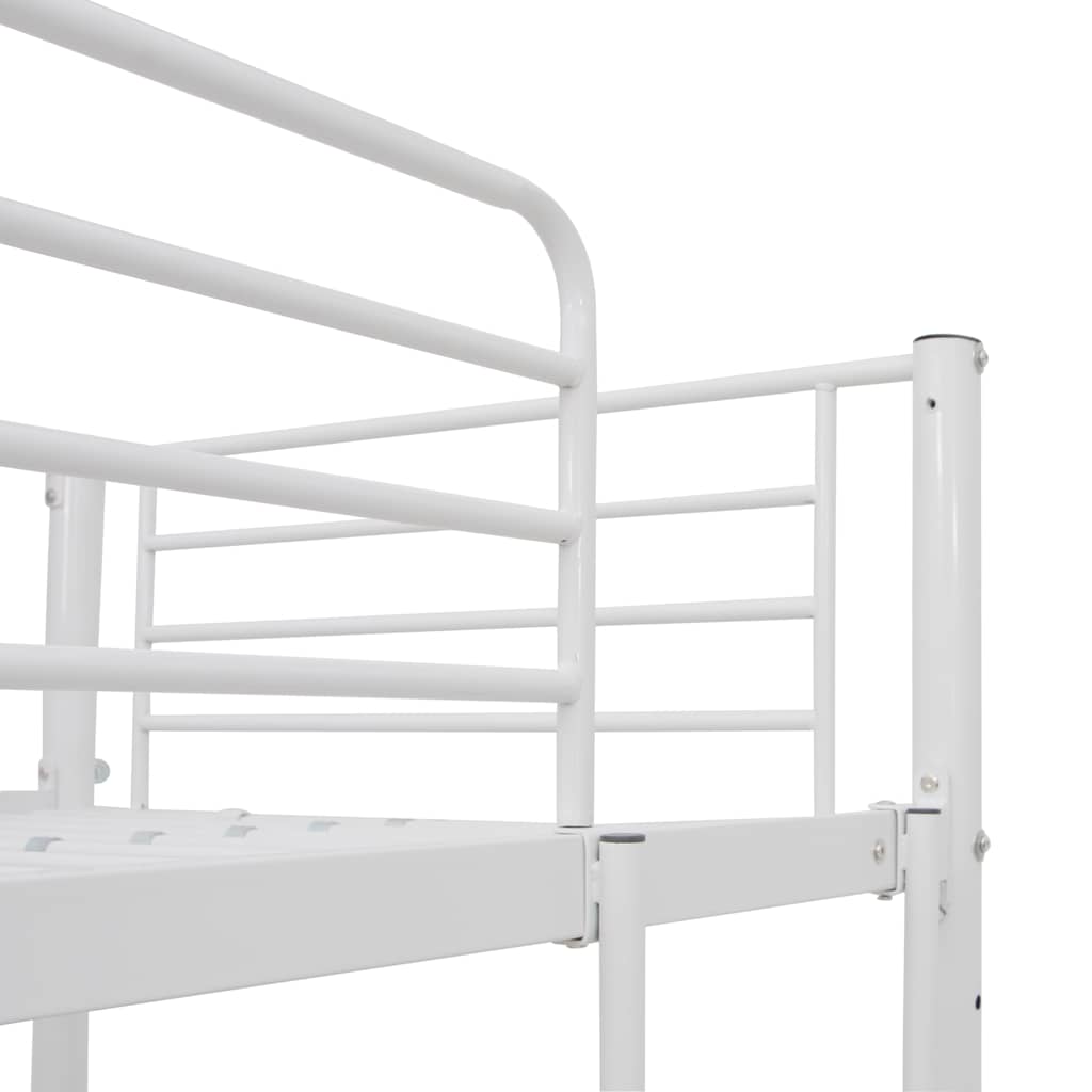 Beliche com secretária 90x200 cm metal branco