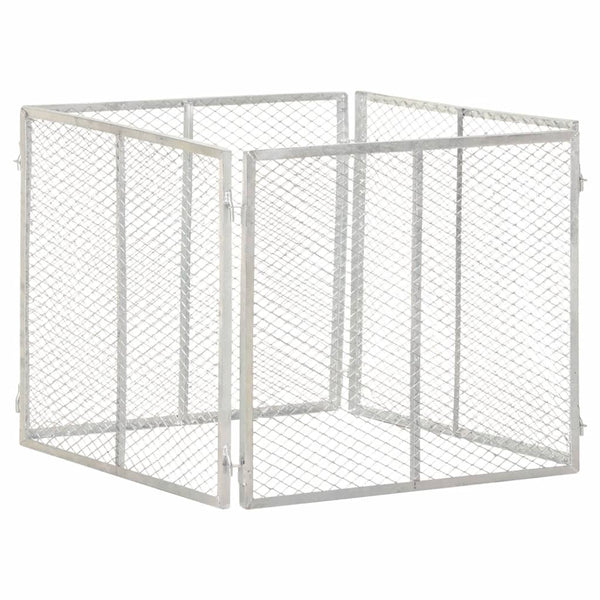 Compostor de jardim 85x85x70 cm ferro galvanizado