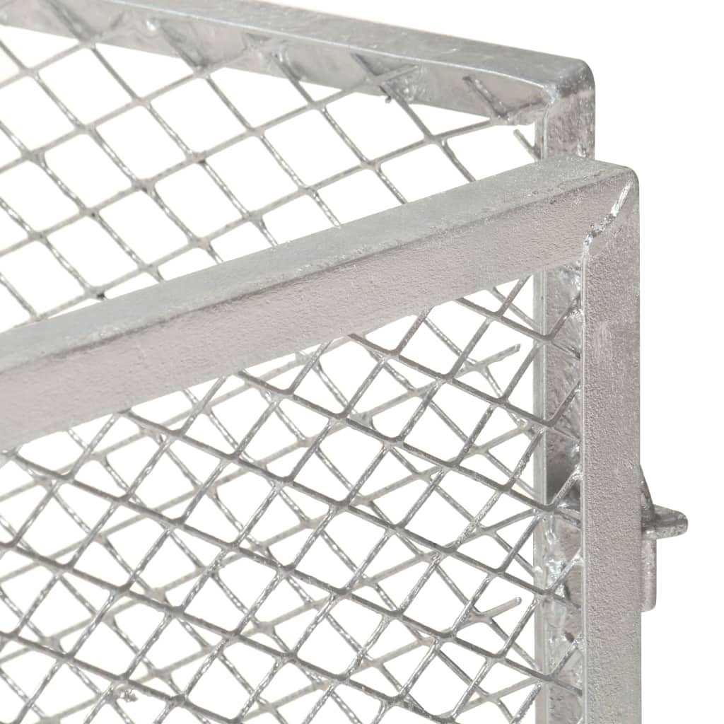Compostor de jardim 85x85x70 cm ferro galvanizado
