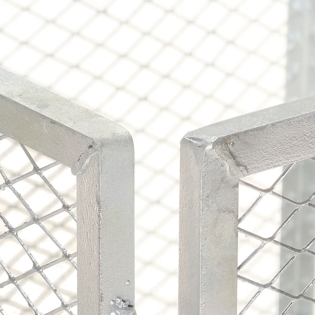 Compostor de jardim 85x85x70 cm ferro galvanizado