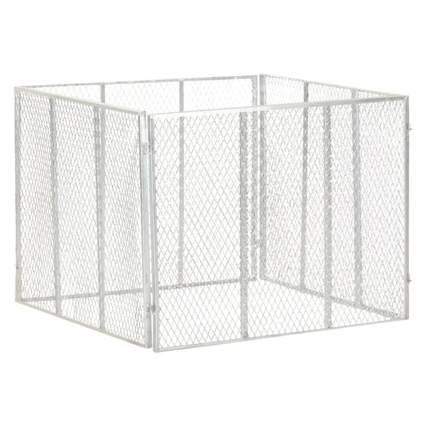 Compostor de jardim 100x100x77 cm ferro galvanizado