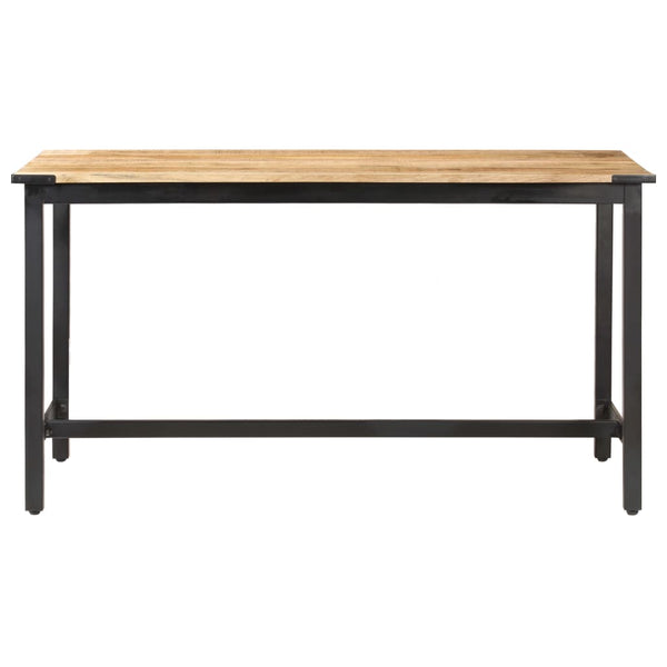 Mesa de jantar 140x70x76 cm madeira de mangueira maciça áspera