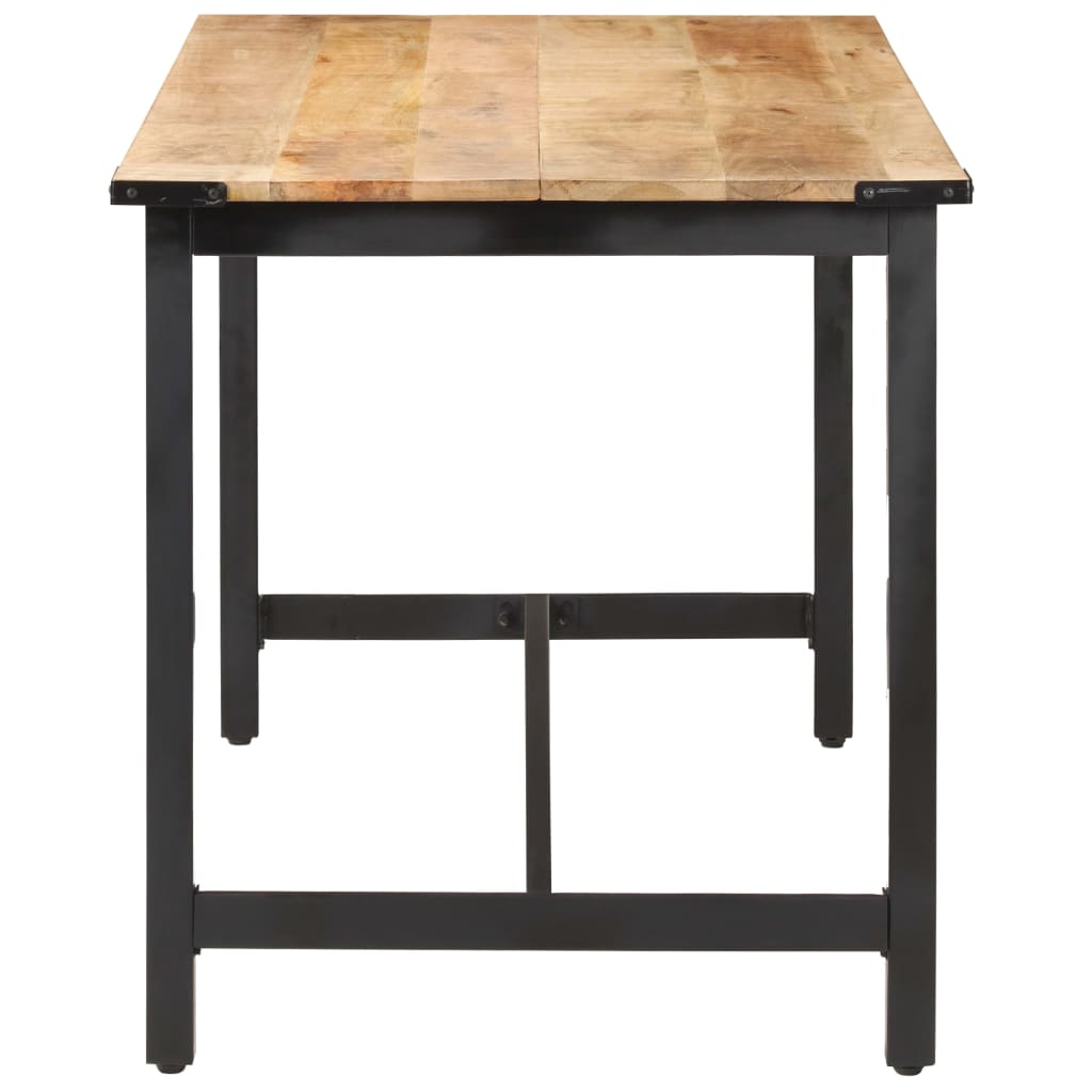 Mesa de jantar 140x70x76 cm madeira de mangueira maciça áspera