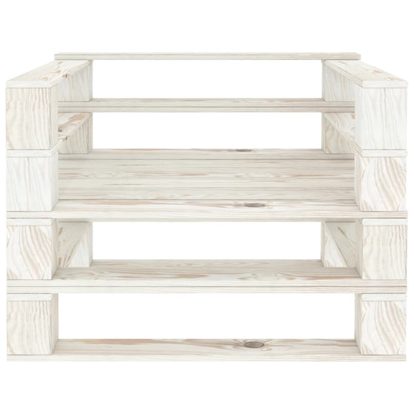 Poltrona de paletes para jardim madeira branco
