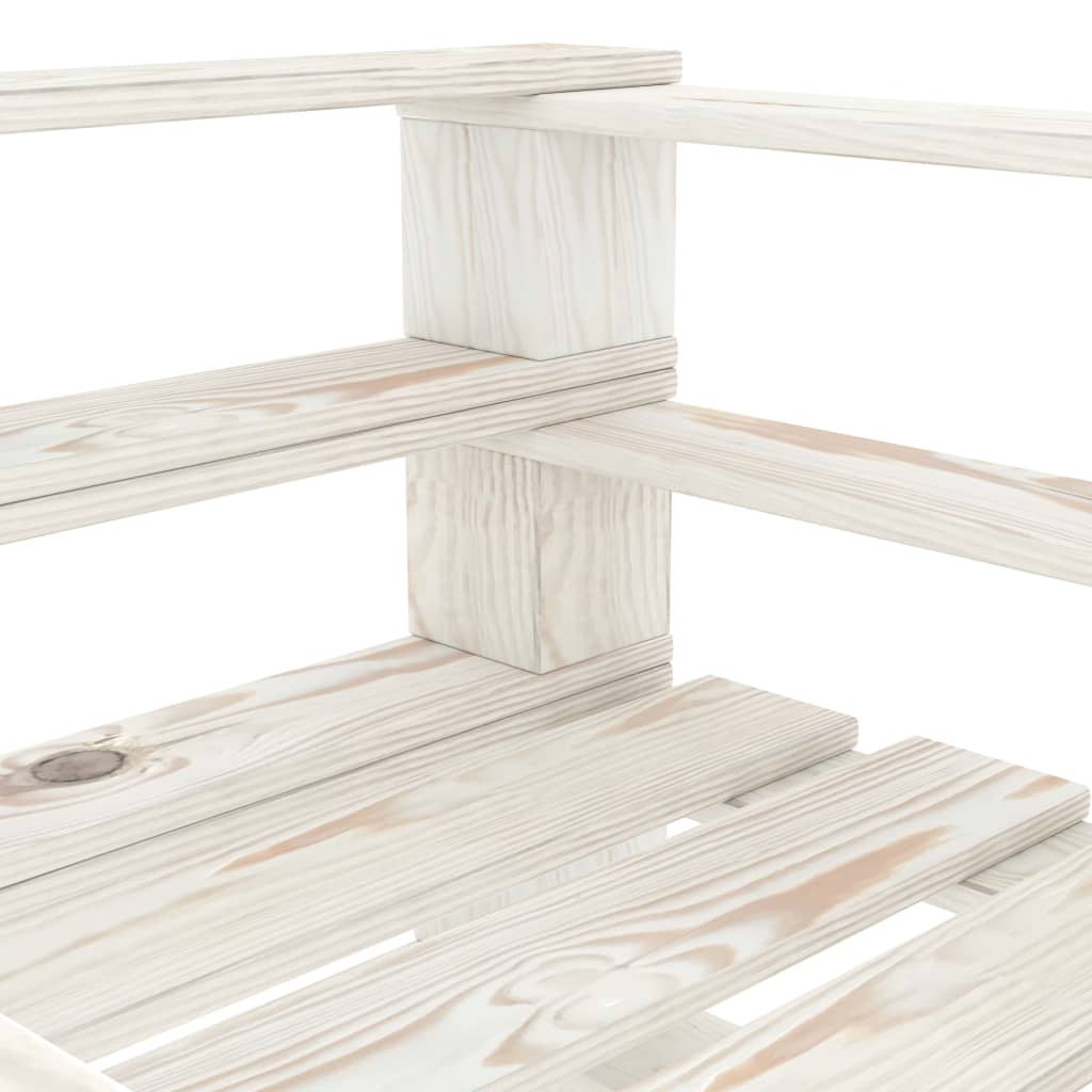 Poltrona de paletes para jardim madeira branco