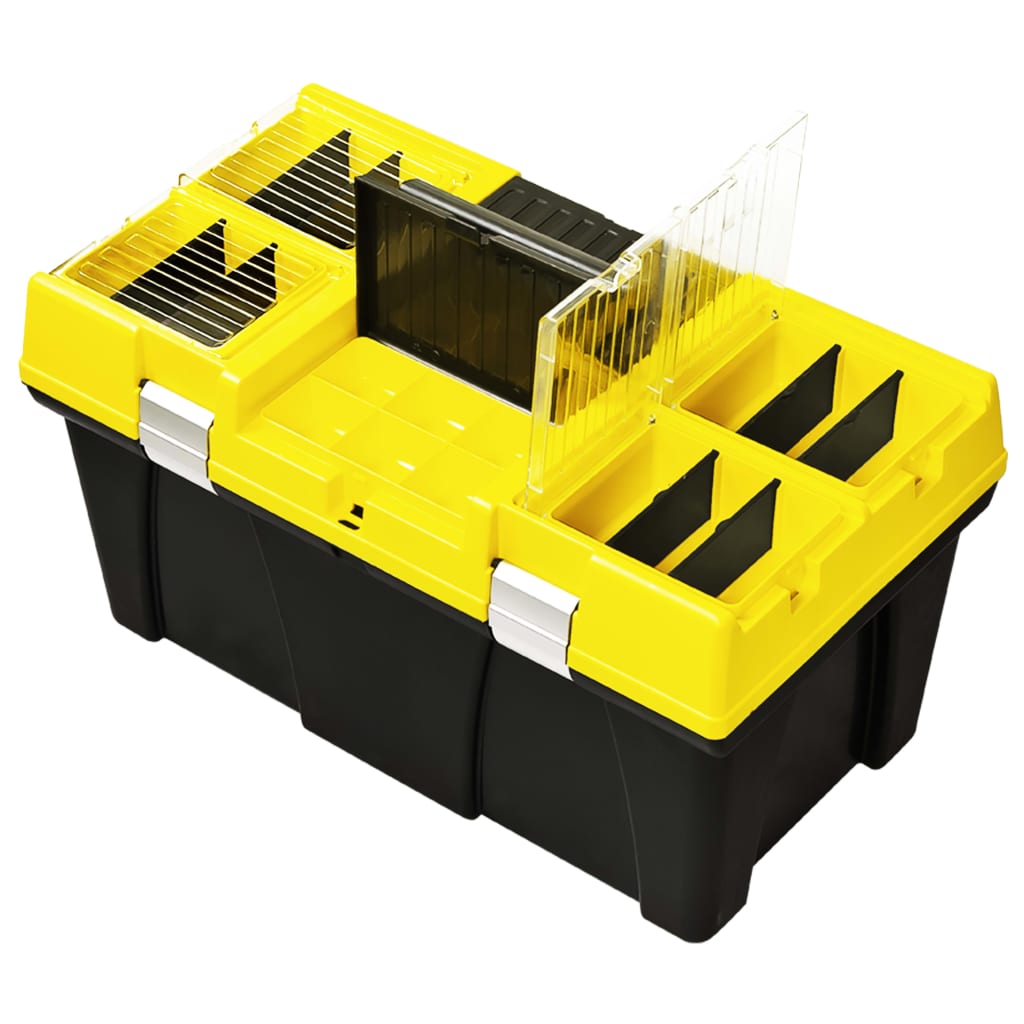 Caixa de ferramentas 595x337x316 mm plástico amarelo