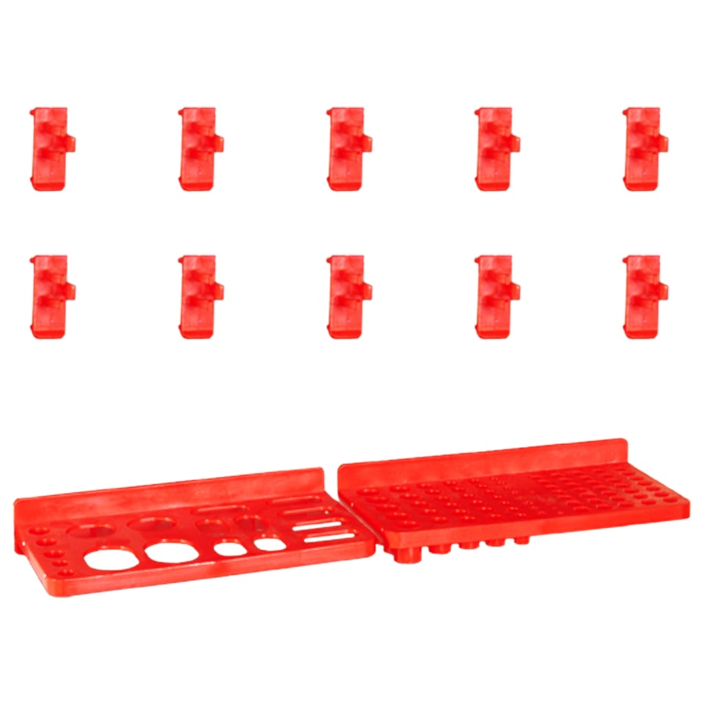 29 pcs kit caixas arrumação com painéis parede vermelho e preto