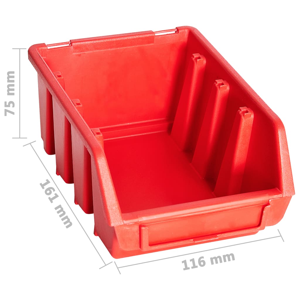 29 pcs kit caixas arrumação com painéis parede vermelho e preto