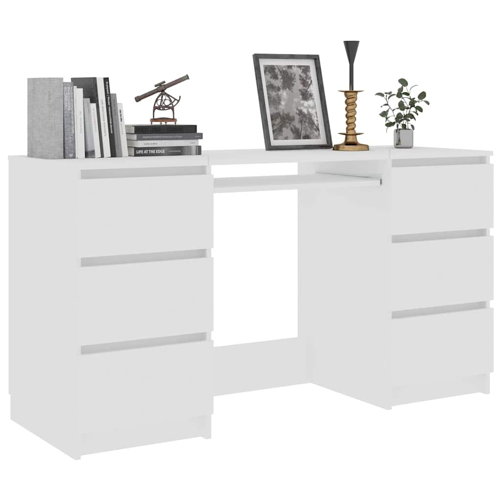 Secretária 140x50x77 cm contraplacado branco