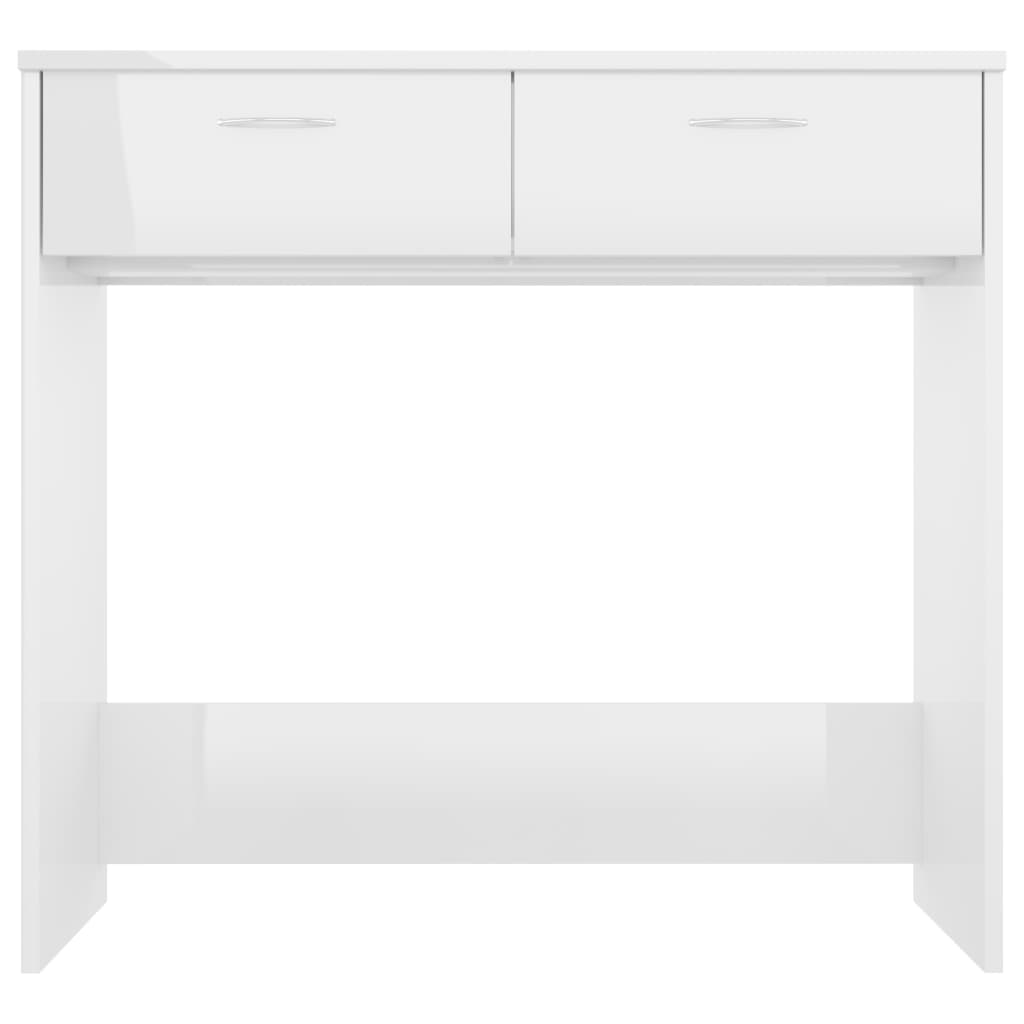 Secretária 80x40x75 cm derivados de madeira branco brilhante