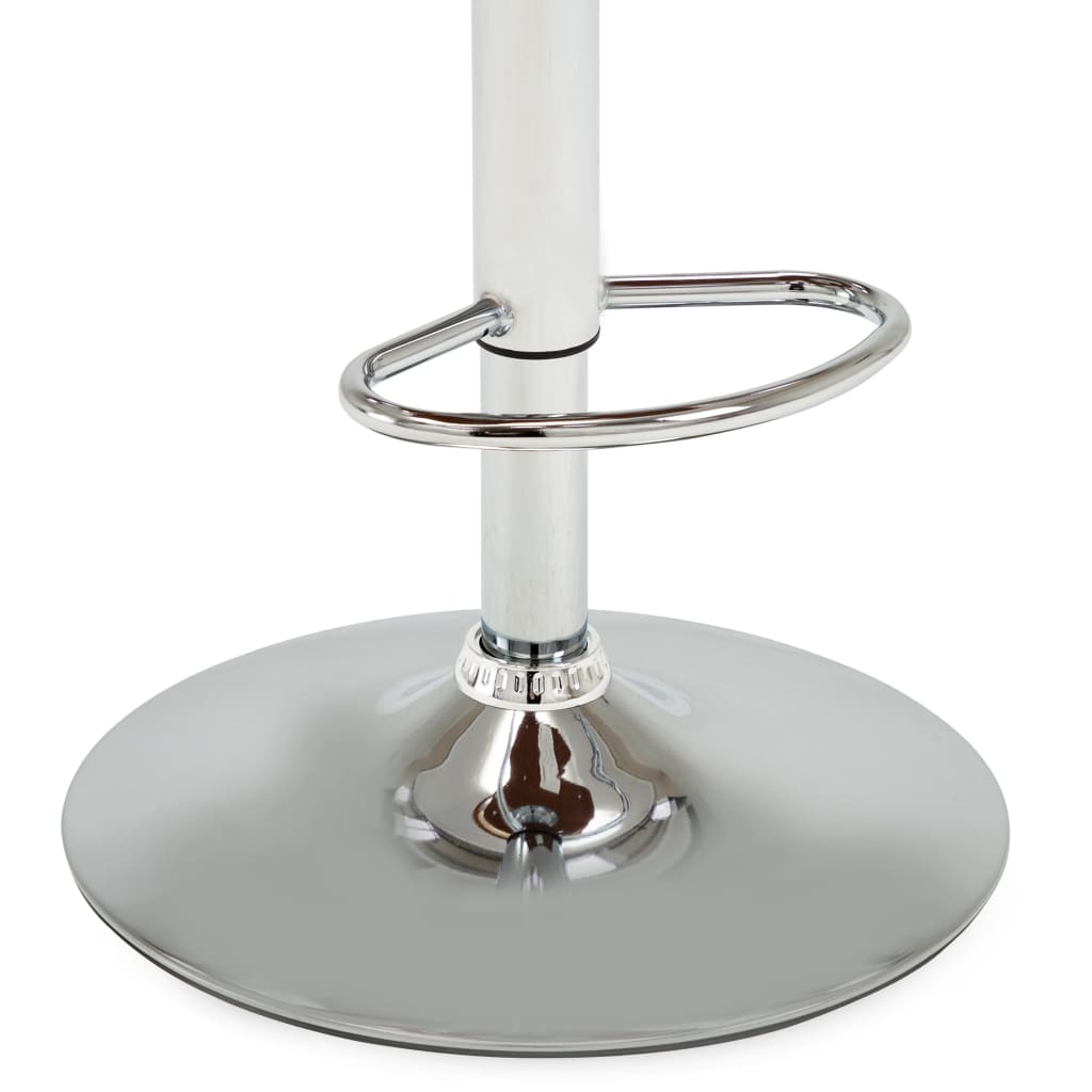 Bancos de bar 2 pcs madeira curvada e couro artificial creme