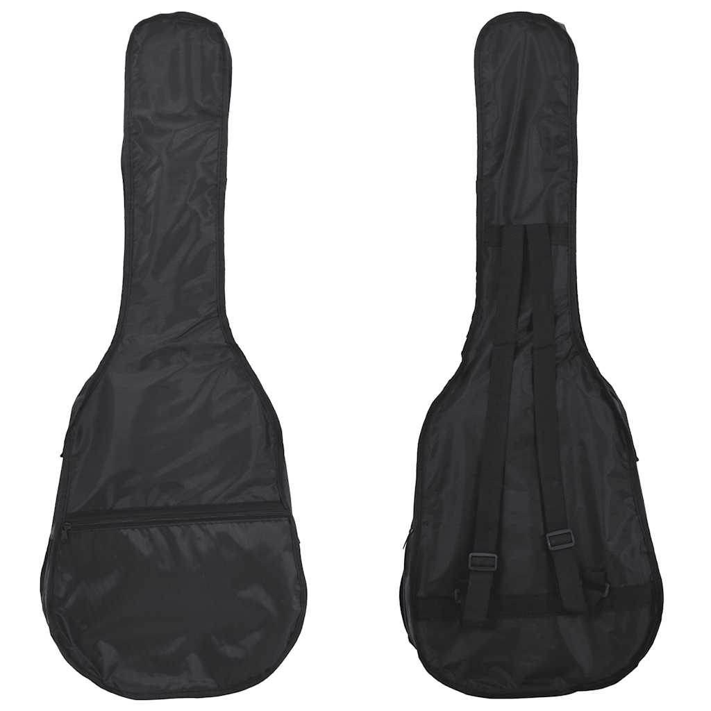 8 pcs conjunto guitarra clássica iniciantes 1/2 34" preto