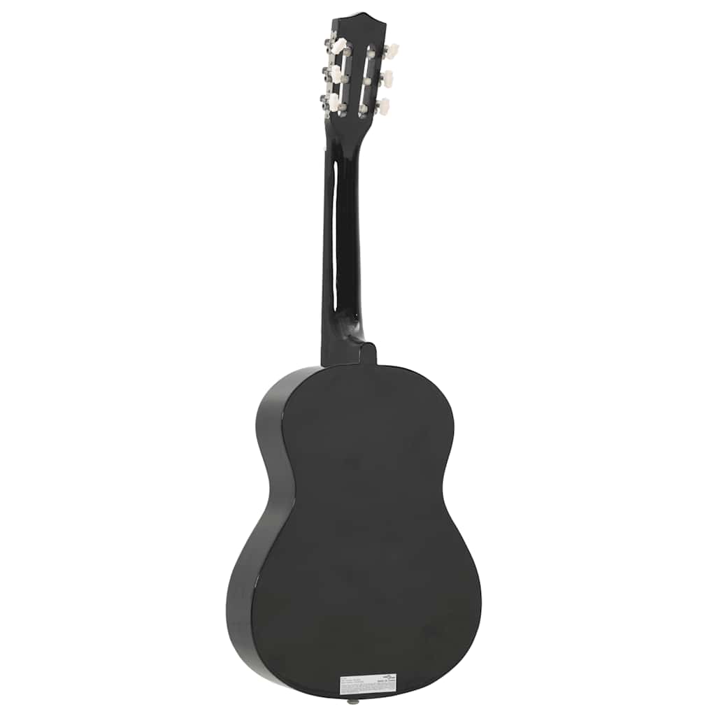 8 pcs conjunto guitarra clássica iniciantes 1/2 34" preto