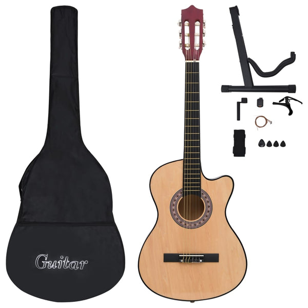 12 pcs conjunto de guitarra acústica cutaway com 6 cordas 38"