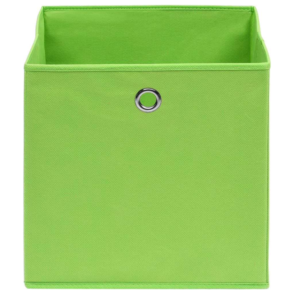 Caixas de arrumação 4 pcs 32x32x32 cm tecido verde