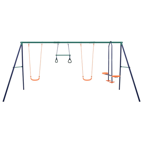 Conjunto de baloiços com argolas de ginástica e 4 assentos aço