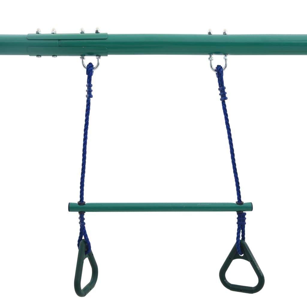 Conjunto de baloiços com argolas de ginástica e 4 assentos aço