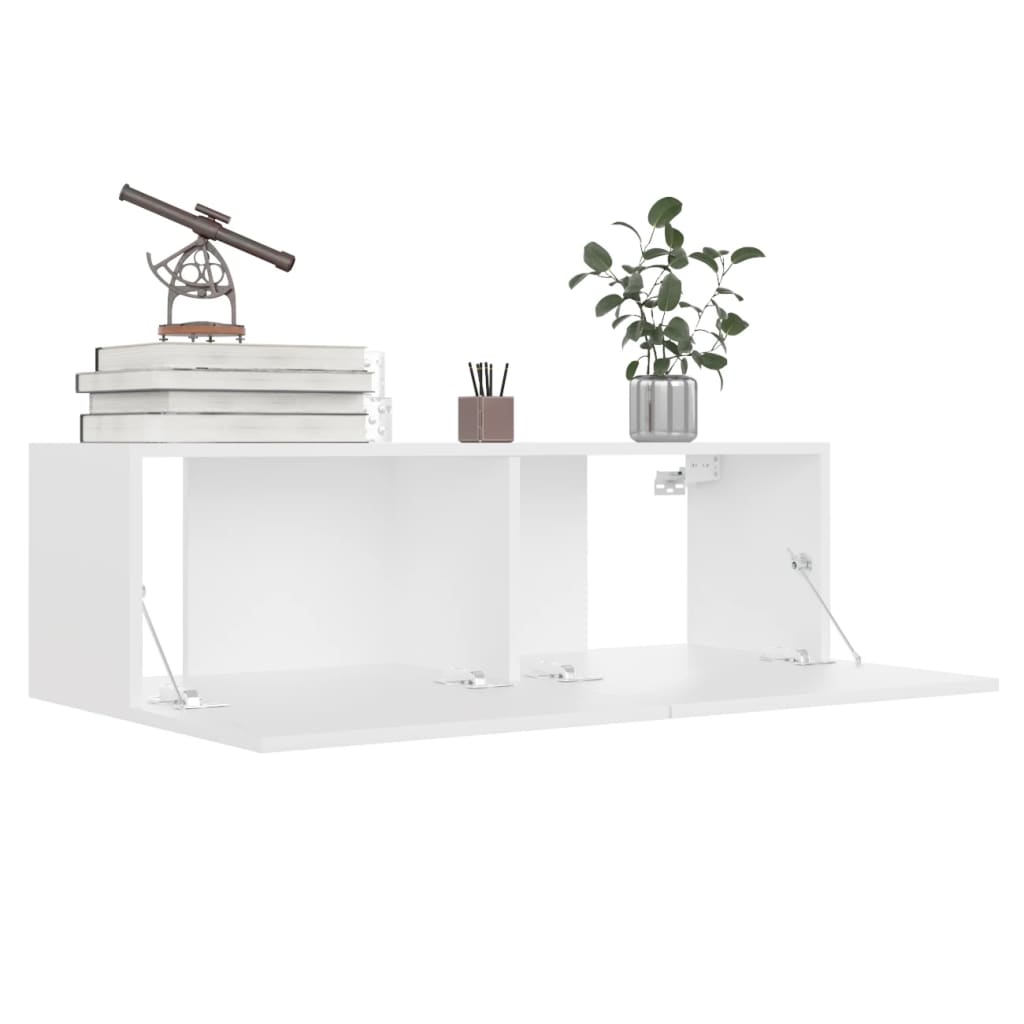 Móvel de TV 100x30x30 cm derivados de madeira branco