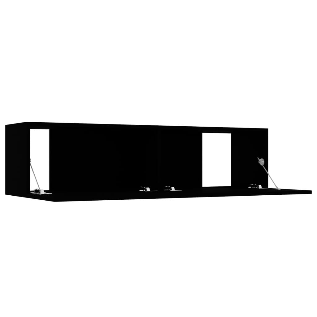 Móvel de TV 120x30x30 cm derivados de madeira preto