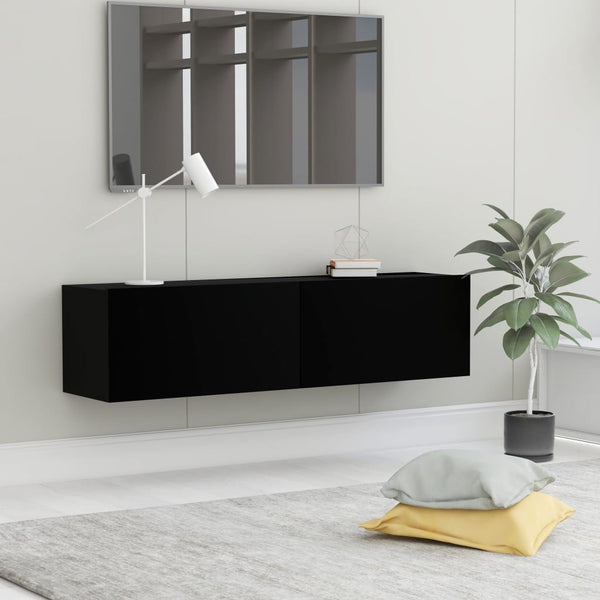 Móvel de TV 120x30x30 cm derivados de madeira preto