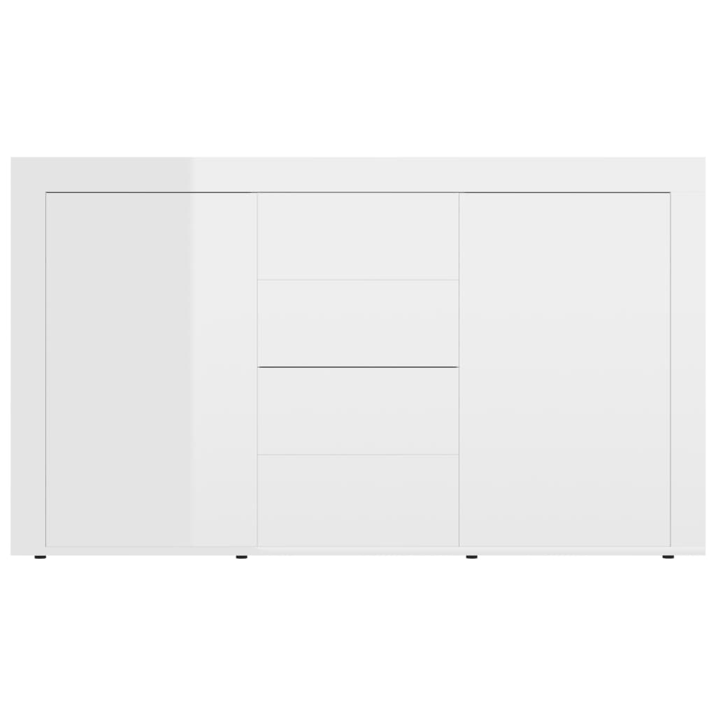 Aparador 120x36x69 cm derivados de madeira branco brilhante