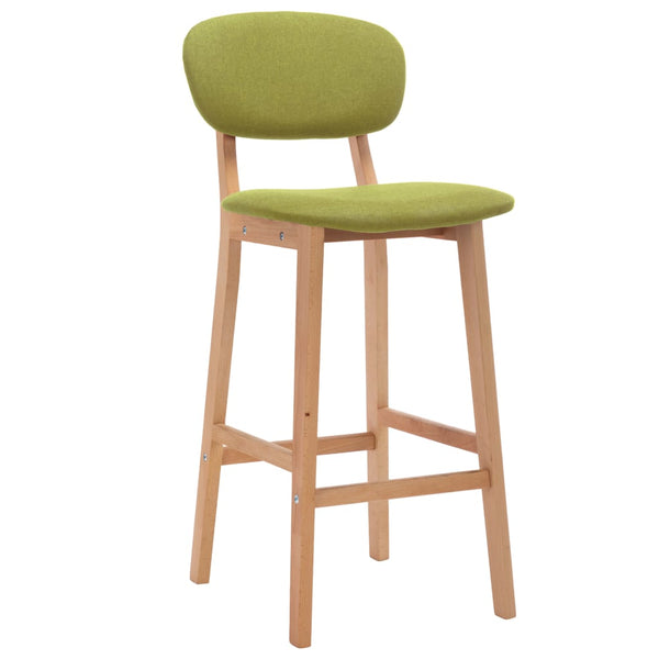 Bancos de bar 2 pcs tecido verde