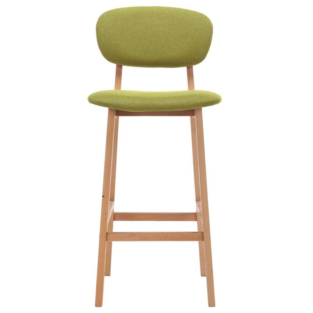 Bancos de bar 2 pcs tecido verde