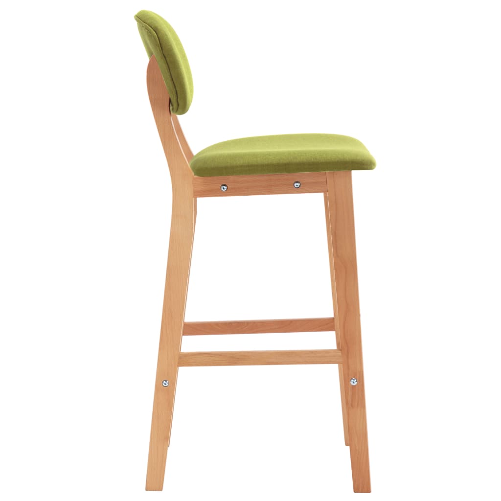 Bancos de bar 2 pcs tecido verde