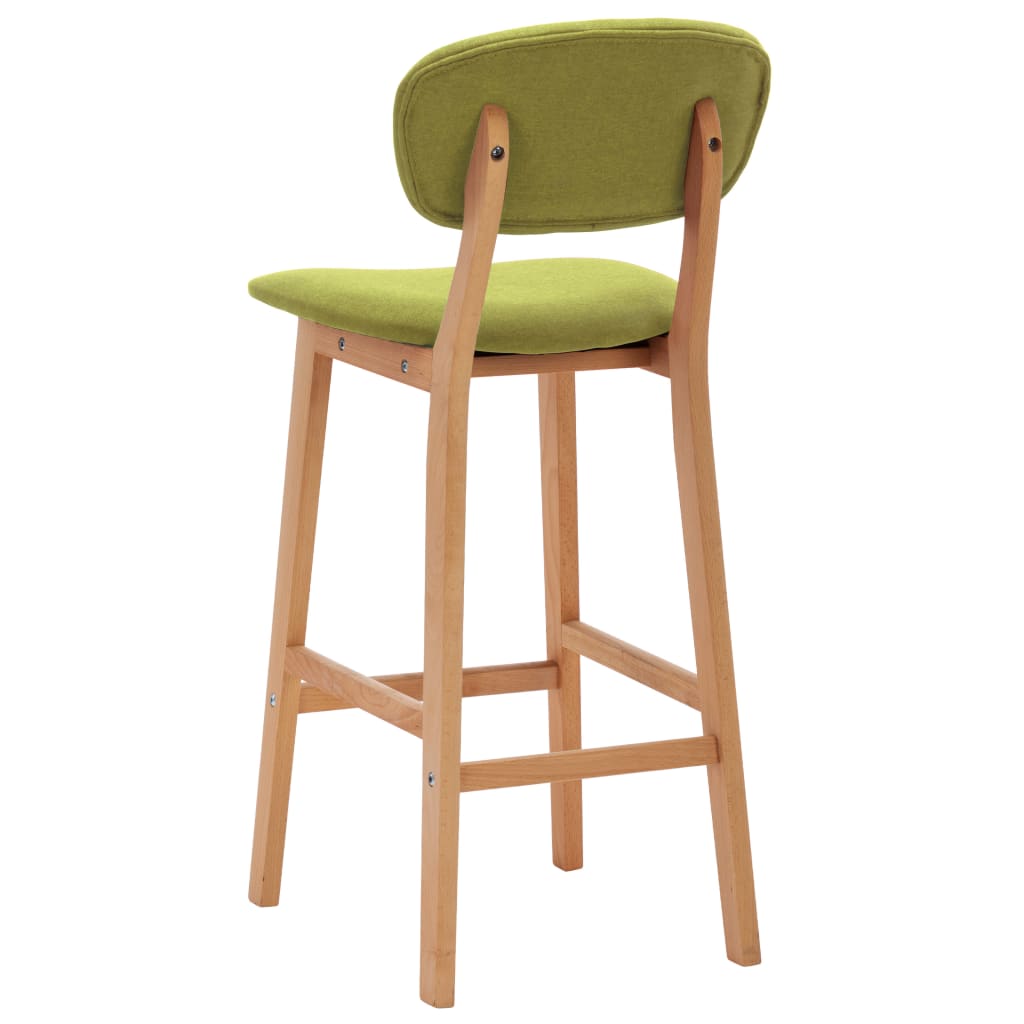 Bancos de bar 2 pcs tecido verde