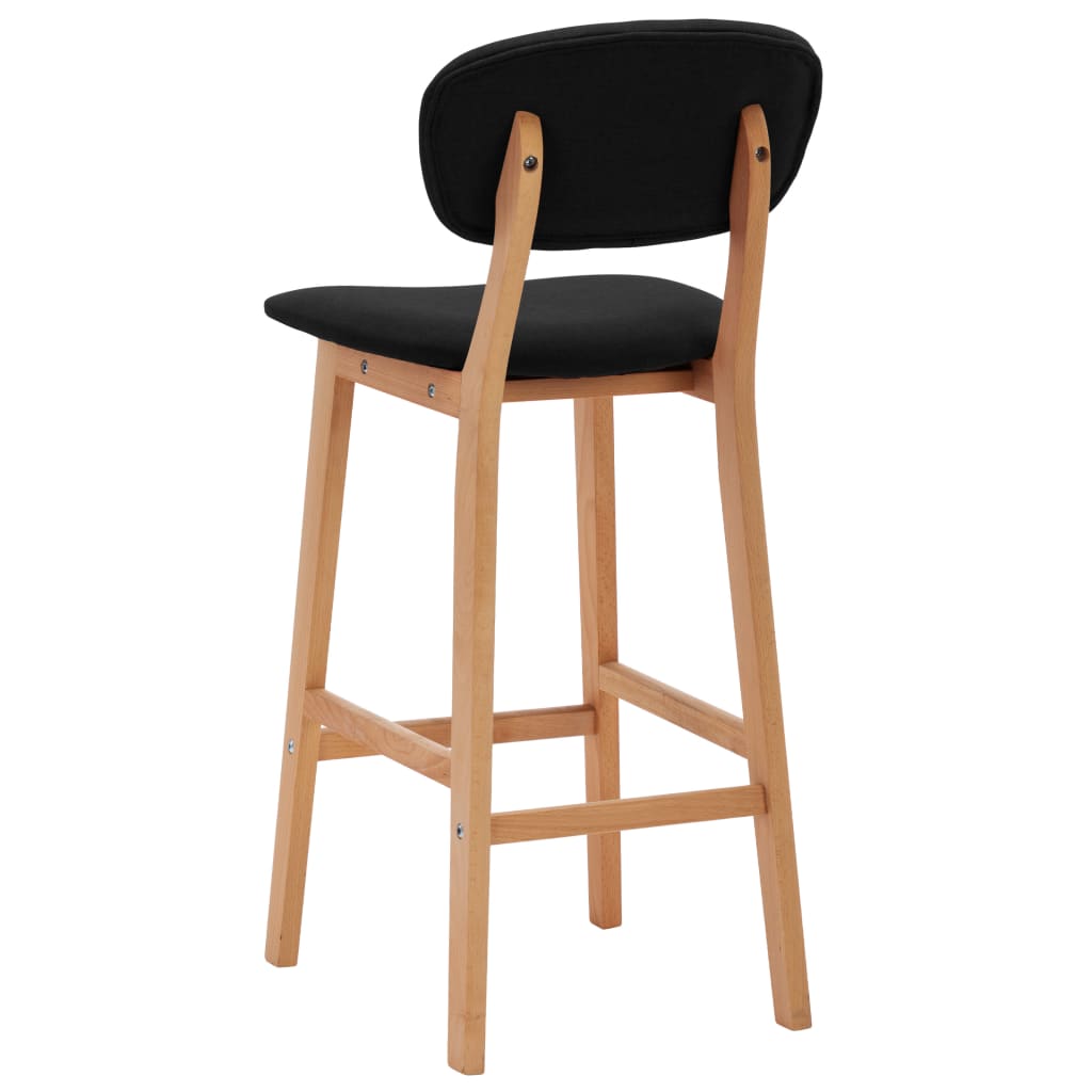Bancos de bar 2 pcs tecido preto