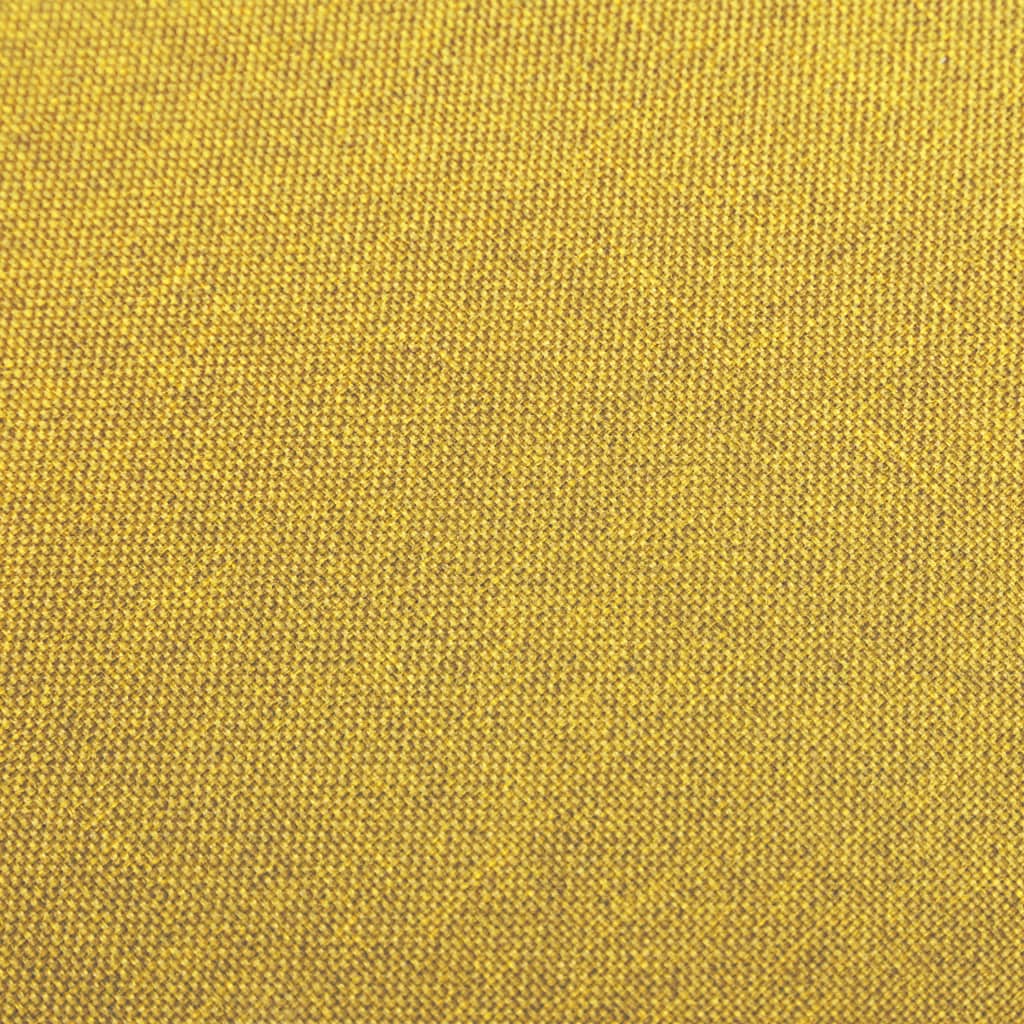 Bancos de bar 2 pcs tecido amarelo mostarda