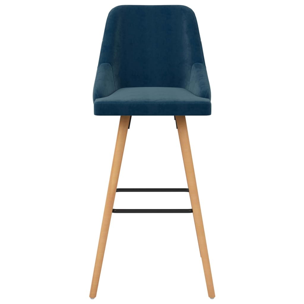 Bancos de bar 2 pcs veludo azul